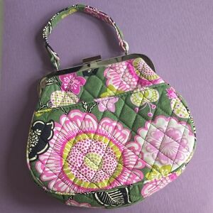 Lillian Vernon Olivia Pink Mini Kiss Lock W Matching Shoulder Strap